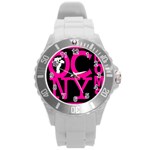 OCNYMOMS LOGO Round Plastic Sport Watch (L)