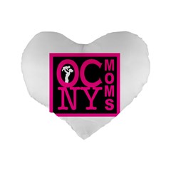 OCNYMOMS LOGO Standard 16  Premium Heart Shape Cushions from ArtsNow.com Back