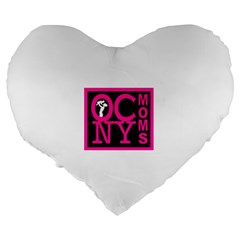 OCNYMOMS LOGO Large 19  Premium Heart Shape Cushions from ArtsNow.com Back