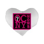 OCNYMOMS LOGO Standard 16  Premium Flano Heart Shape Cushions