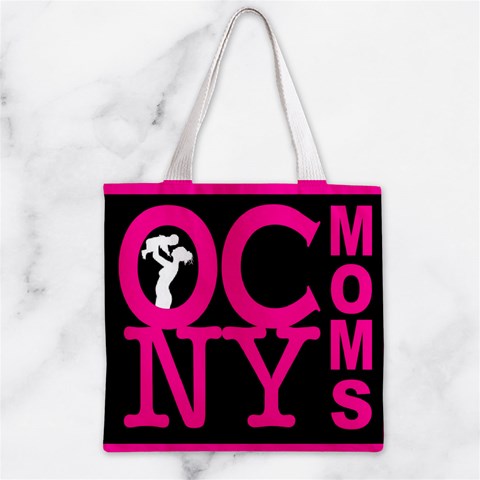 OCNYMOMS LOGO Zipper Grocery Tote Bags from ArtsNow.com Front