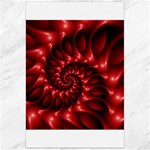 Red Glossy Fractal Spiral Canvas 24  x 36 