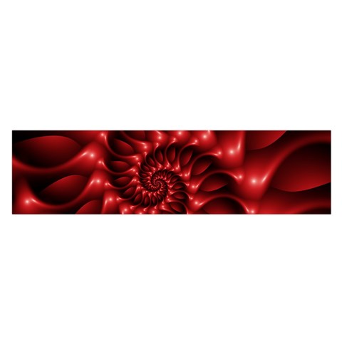 Red Glossy Fractal Spiral Satin Scarf (Oblong) from ArtsNow.com Front