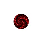 Red Glossy Fractal Spiral 1  Mini Magnet