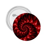 Red Glossy Fractal Spiral 2.25  Button