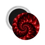Red Glossy Fractal Spiral 2.25  Magnet