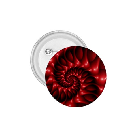 Red Glossy Fractal Spiral 1.75  Button from ArtsNow.com Front
