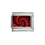 Red Glossy Fractal Spiral Italian Charm (9mm)