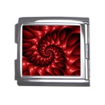 Red Glossy Fractal Spiral Mega Link Italian Charm (18mm)