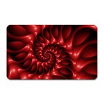 Red Glossy Fractal Spiral Magnet (Rectangular)