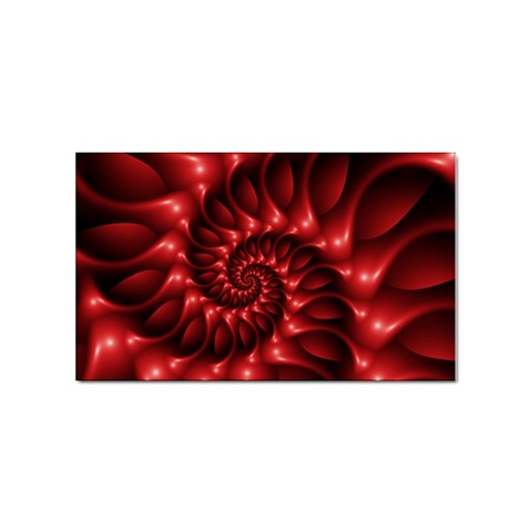 Red Glossy Fractal Spiral Sticker Rectangular (100 pack) from ArtsNow.com Front