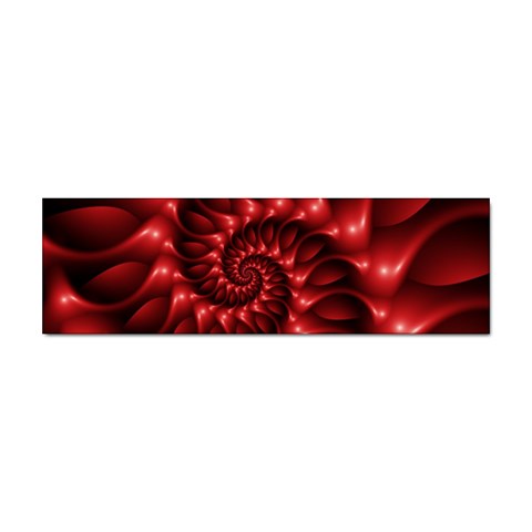Red Glossy Fractal Spiral Sticker Bumper (100 pack) from ArtsNow.com Front
