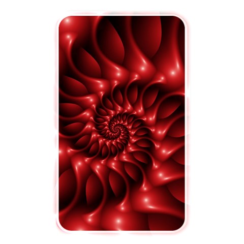 Red Glossy Fractal Spiral Memory Card Reader (Rectangular) from ArtsNow.com Front