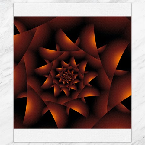 Burnt Orange Dark Spiral Fractal  Canvas 8  x 10  from ArtsNow.com 8.15 x9.66  Canvas - 1