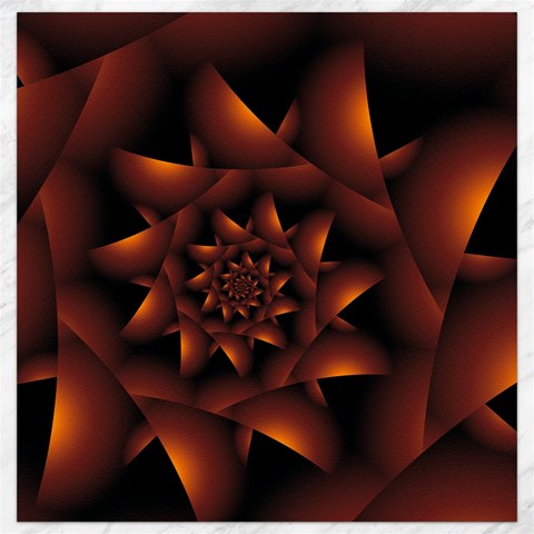 Burnt Orange Dark Spiral Fractal  Canvas 12  x 12  from ArtsNow.com 11.4 x11.56  Canvas - 1