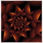 Burnt Orange Dark Spiral Fractal  Canvas 16  x 16 