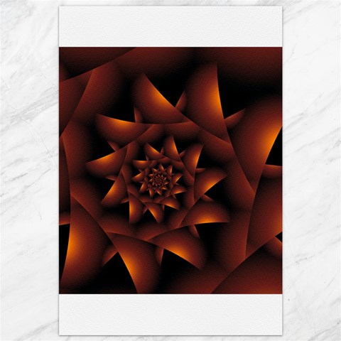 Burnt Orange Dark Spiral Fractal  Canvas 20  x 30  from ArtsNow.com 19.62 x28.9  Canvas - 1