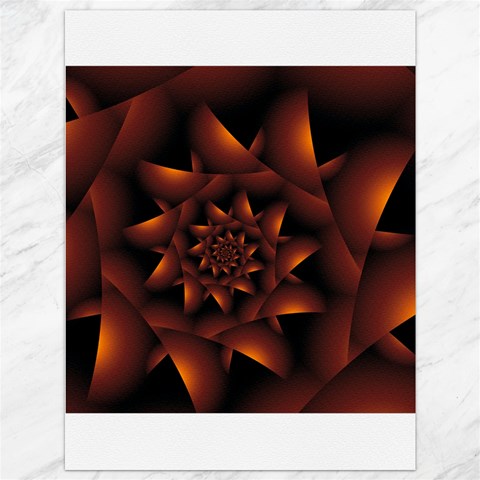 Burnt Orange Dark Spiral Fractal  Canvas 36  x 48  from ArtsNow.com 35.26 x46.15  Canvas - 1