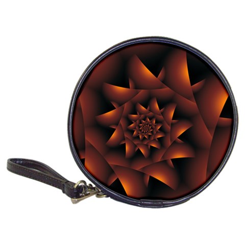 Burnt Orange Dark Spiral Fractal  Classic 20 Front