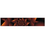 Burnt Orange Dark Spiral Fractal  Flano Scarf (Large)