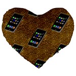 Hotline Bling Large 19  Premium Flano Heart Shape Cushion