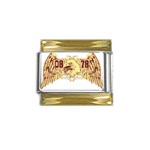 eagel Gold Trim Italian Charm (9mm)