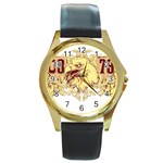 eagel Round Gold Metal Watch
