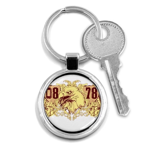 eagel Key Chain (Round) from ArtsNow.com Front