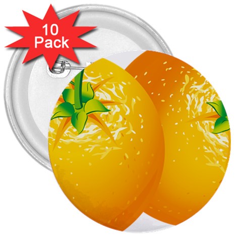 orange 3  Button (10 pack) from ArtsNow.com Front