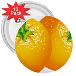 orange 3  Button (10 pack)