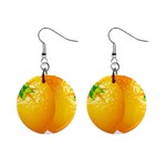 orange 1  Button Earrings