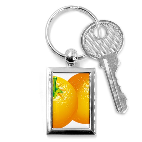 orange Key Chain (Rectangle) from ArtsNow.com Front