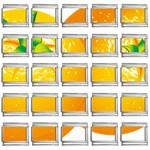 orange 9mm Italian Charm (25 pack)