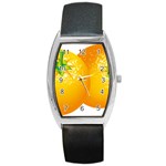 orange Barrel Style Metal Watch