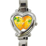 orange Heart Italian Charm Watch