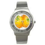 orange Stainless Steel Watch