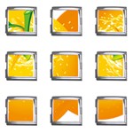 orange Mega Link Italian Charm (9 pack)