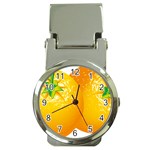 orange Money Clip Watch
