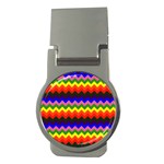 Rainbow Chevron Money Clip (Round)