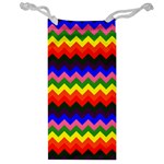 Rainbow Chevron Jewelry Bag