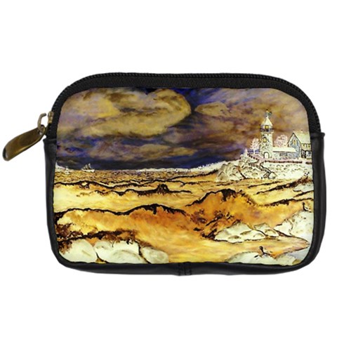 Brenton s Lighthouse Digital Camera Leather Case from ArtsNow.com Front
