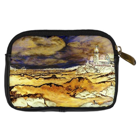 Brenton s Lighthouse Digital Camera Leather Case from ArtsNow.com Back