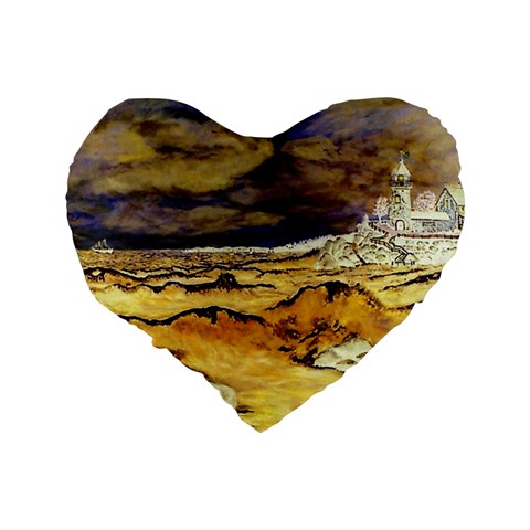 Brenton s Lighthouse Standard 16  Premium Heart Shape Cushion  from ArtsNow.com Back