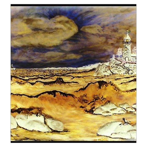 Brenton s Lighthouse Drawstring Pouch (Large) from ArtsNow.com Back