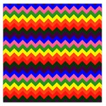 Rainbow Chevron Large Satin Scarf (Square)
