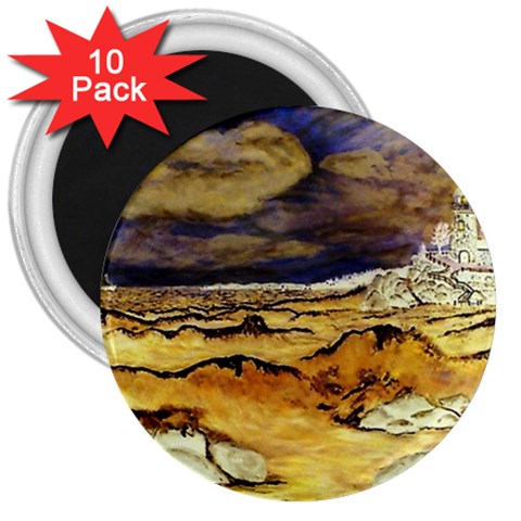 Brenton s Lighthouse 3  Magnet (10 pack) from ArtsNow.com Front