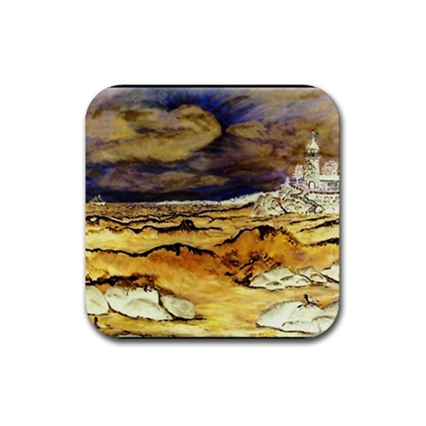 Brenton s Lighthouse Rubber Coaster (Square) from ArtsNow.com Front