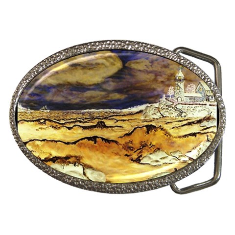 Brenton s Lighthouse Belt Buckle from ArtsNow.com Front