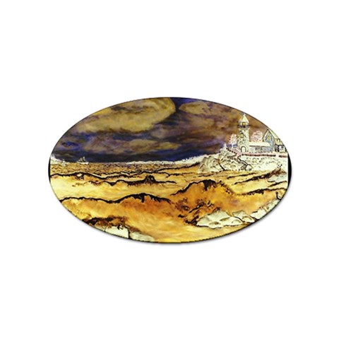 Brenton s Lighthouse Sticker (Oval) from ArtsNow.com Front