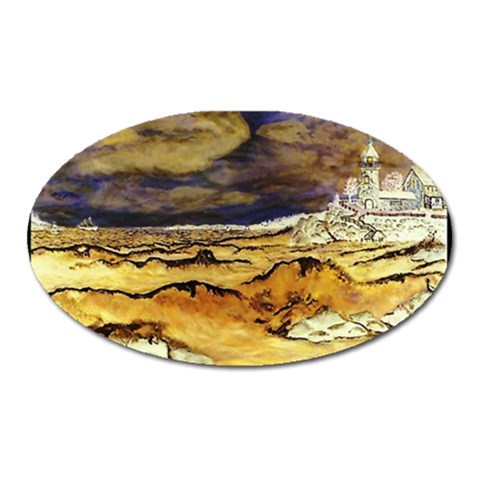Brenton s Lighthouse Magnet (Oval) from ArtsNow.com Front